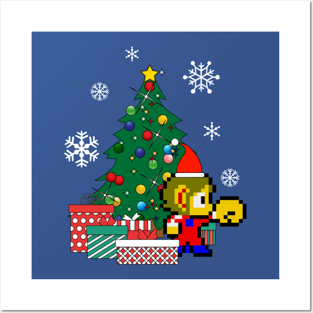 Alex Kidd Around The Christmas Tree Wall Art by Nova5